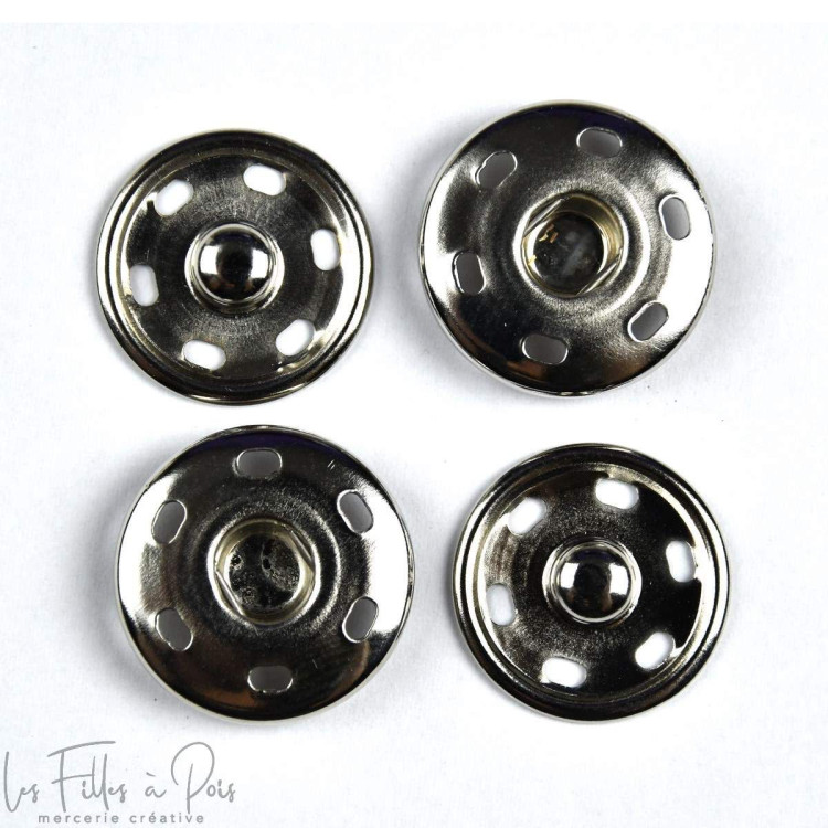 Boutons pression a coudre Metal 7mm (Blister 15 pieces) - BOUTONS -  PRESSIONS - AGRAFES/Boutons pression à coudre - Mercerie Baptiste