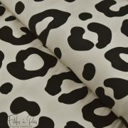 Tissu minky motif léopard collection "Angels" - Ecru et noir - Les Filles à Pois ® - Oeko-Tex ® Les Filles à Pois - Design ® - M
