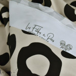 Tissu minky motif léopard collection "Angels" - Ecru et noir - Les Filles à Pois ® - Oeko-Tex ® Les Filles à Pois - Design ® - M