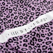 Tissu jersey motif léopard collection "Contrastes" - Lavande et noir - Les Filles à Pois ® - Oeko-Tex ® Les Filles à Pois - Desi
