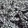 Tissu déperlant K-way motif léopard collection "Contrastes" - rose très clair et noir - Les Filles à Pois ® - Oeko-Tex ® Les Fil