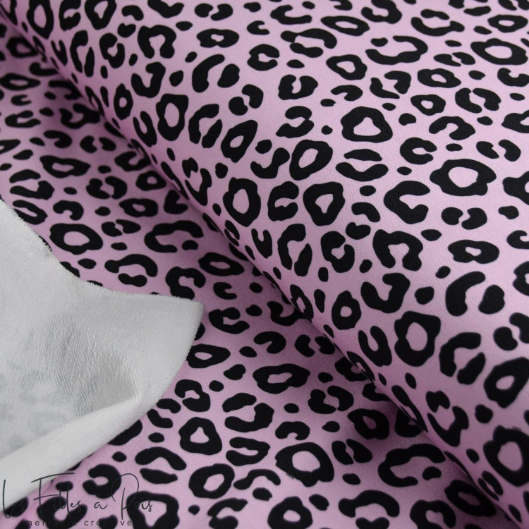 Fato de banho em felpo com estampado de leopardo "Contrastes" - Rosa e preto - Les Filles à Pois Les Filles à Pois - Design ® - Fato de banho em felpo com estampado de leopardo "Contrastes" - Rosa e preto - Les Filles à Pois Les Filles à Pois - Design ® -