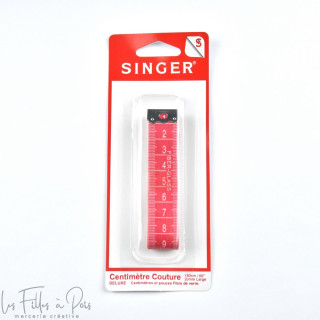Mètre ruban double face centimètre et Inch  -1m50 / 60 Inch - Singer ®  - 1