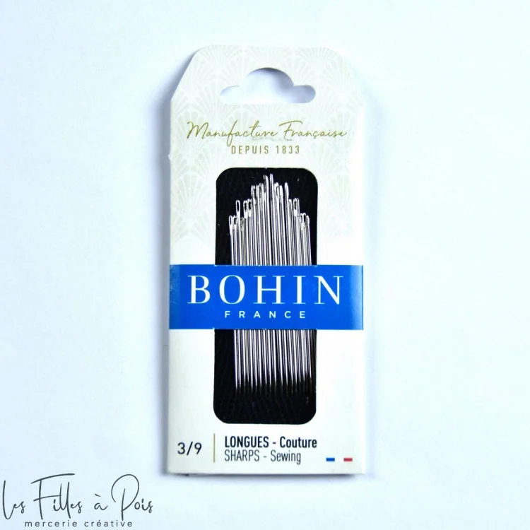 Aiguilles Longues à Coudre Bohin – Assortiment N°3/9 (x20) Bohin : épingles, aiguilles et accessoires couture de qualité - 1