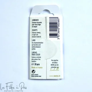 Aiguilles Longues à Coudre Bohin – Assortiment N°3/9 (x20) Bohin : épingles, aiguilles et accessoires couture de qualité - 2