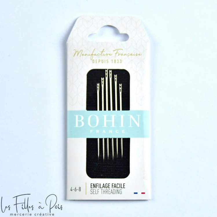 Aiguilles Enfilage Facile – Bohin Vue Fatiguée N°4/6/8 (x6) Bohin : épingles, aiguilles et accessoires couture de qualité - 1