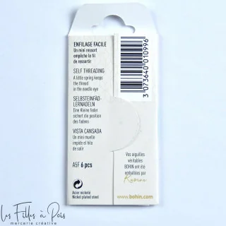 Aiguilles Enfilage Facile – Bohin Vue Fatiguée N°4/6/8 (x6) Bohin : épingles, aiguilles et accessoires couture de qualité - 2