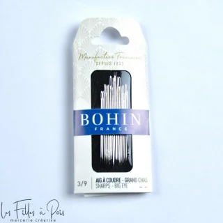 Agulhas de costura de olho grande N°3/9 - Bohin Bohin : épingles, aiguilles et accessoires couture de qualité - 1