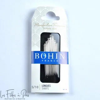 Agulhas de costura compridas - sortido 5/10 - Bohin Bohin : épingles, aiguilles et accessoires couture de qualité - 1