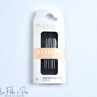 Aiguilles à Tapisserie Sans Pointe Bohin – N°26 (x6) Bohin : épingles, aiguilles et accessoires couture de qualité - 1