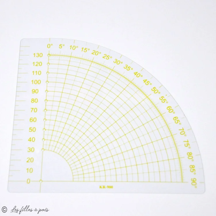 Regla de patchwork de círculo angular 15 x 15 cm Tissus et mercerie créative – Nos sélections sans marque - 1 Regla de patchwork de círculo angular 15 x 15 cm Tissus et mercerie créative – Nos sélections sans marque - 1