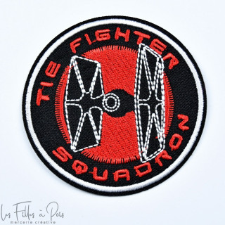 Écusson vaisseau TIE "StarWars" - Rouge et noir - Thermocollant  - 1