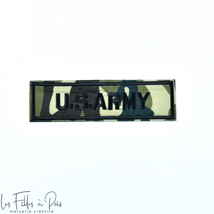 Écusson U.S.A ARMY - Noir et camouflage - Thermocollant Autres marques - Tissus et mercerie - 1 Écusson U.S.A ARMY - Noir et camouflage - Thermocollant Autres marques - Tissus et mercerie - 1