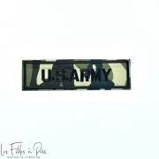 Écusson U.S.A ARMY - Noir et camouflage - Thermocollant
