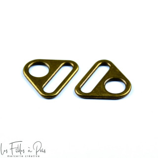 Lot de 2 connecteurs triangle pour sangle - 25mm - Lot de 5 pièces  - 1