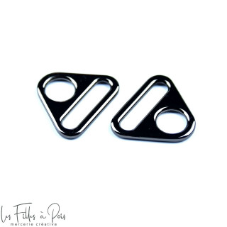 Lot de 2 connecteurs triangle pour sangle - 25mm - Lot de 5 pièces  - 3