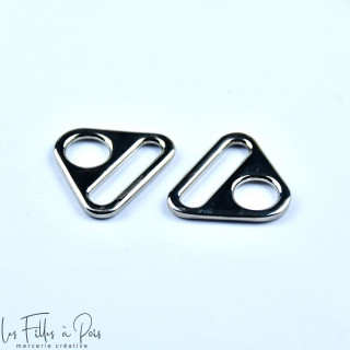 Lot de 2 connecteurs triangle pour sangle - 25mm - Lot de 5 pièces  - 7