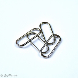 Lot de 2 anneaux connecteurs oblong pour sangle - 25mm  - 3