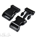Fermeture rapide avec sécurité en plastique noir - 20mm - Lot de 2  - 1