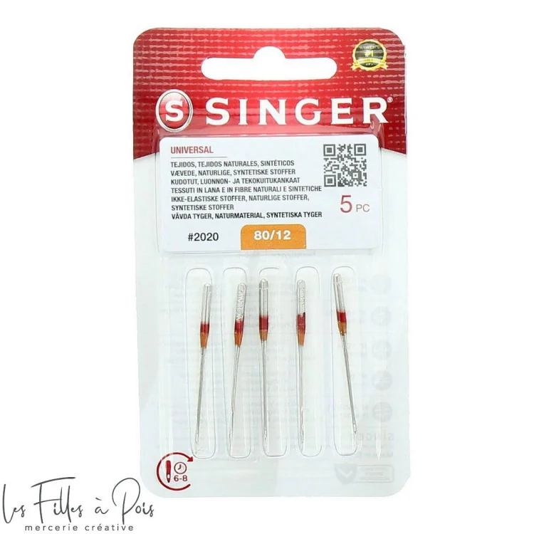 Aiguilles Singer Universelles 70/80/90/100 – Assortiment complet de 5 - 2020 Singer : machines à coudre, broder et surjeter embl Aiguilles Singer Universelles 70/80/90/100 – Assortiment complet de 5 - 2020 Singer : machines à coudre, broder et surjeter embl