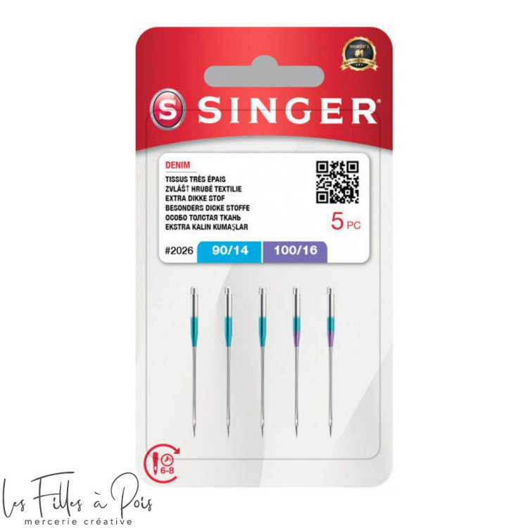 Agujas para máquinas de coser vaqueras - Singer Singer ® - Machines à coudre, à broder et à surjeter - 1 Agujas para máquinas de coser vaqueras - Singer Singer ® - Machines à coudre, à broder et à surjeter - 1