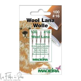 Aiguilles à broder machine Wool Lana x5 - 110/18 - Madeira ® Madeira ® - Fils à broder, à coudre et entoilage - 1