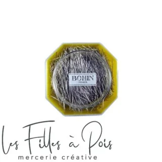 Caixa de 50 grs de pinos super-finos - Bohin Bohin : épingles, aiguilles et accessoires couture de qualité - 1