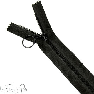 Fermeture à glissière moulée non séparables ton sur ton curseur anneau Sélection Les Filles à Pois - Mercerie et Tissus - 6