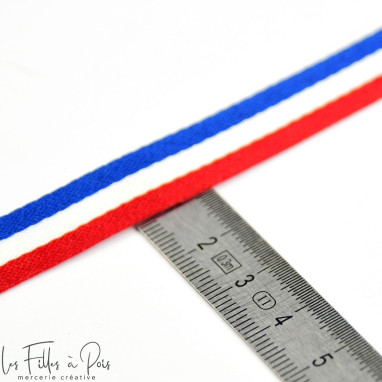 Ruban Tricolore Personnalisable Bleu Blanc Rouge Ou Vert - Neuf En Polyester