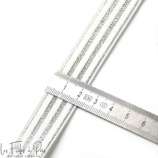 DESTOCK Elastique plat à rayures lurex - 20mm Tissus et mercerie créative – Nos sélections sans marque - 22