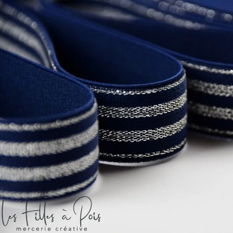 DESTOCK Elastique plat à rayures lurex - 20mm Tissus et mercerie créative – Nos sélections sans marque - 18