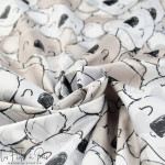 Tissu imperméable - déperlant type Kway - Koala - "Chiller" - Tons gris - Les Filles à Pois ® - Oeko-Tex ® Les Filles à Pois - D