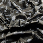 Tissu imperméable - déperlant type Kway - camouflage plumetis - "Grumman" - Noir et gris - Les Filles à Pois ® - Oeko-Tex ® Les 