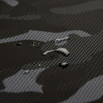 Tissu imperméable - déperlant type Kway - camouflage plumetis - "Grumman" - Noir et gris - Les Filles à Pois ® - Oeko-Tex ® Les 