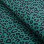 Tissu imperméable - déperlant type Kway - léopard - "Contrastes" - vert et noir - Les Filles à Pois ® - Oeko-Tex ® Les Filles à 