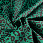 Tissu imperméable - déperlant type Kway - léopard - "Contrastes" - vert et noir - Les Filles à Pois ® - Oeko-Tex ® Les Filles à 