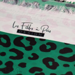 Tissu imperméable - déperlant type Kway - léopard - "Contrastes" - vert et noir - Les Filles à Pois ® - Oeko-Tex ® Les Filles à 