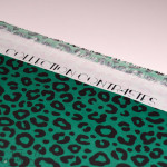 Tissu imperméable - déperlant type Kway - léopard - "Contrastes" - vert et noir - Les Filles à Pois ® - Oeko-Tex ® Les Filles à 