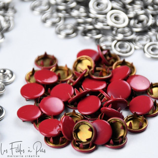 Bouton pression sans couture - 11mm - Lot de 10 Sélection Les Filles à Pois - Mercerie et Tissus - 13