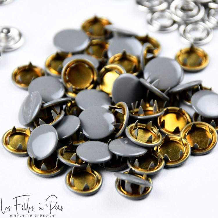 Bouton pression sans couture - 11mm - Lot de 9 - 12 Bouton pression sans couture - 11mm - Lot de 9 - 12