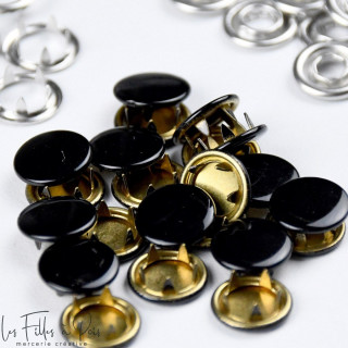 Bouton pression sans couture - 10mm - Lot de 10 Sélection Les Filles à Pois - Mercerie et Tissus - 1