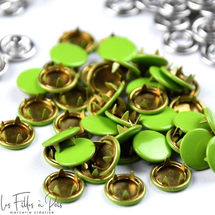 Bouton pression sans couture - 10mm - Lot de 9 - 8 Bouton pression sans couture - 10mm - Lot de 9 - 8