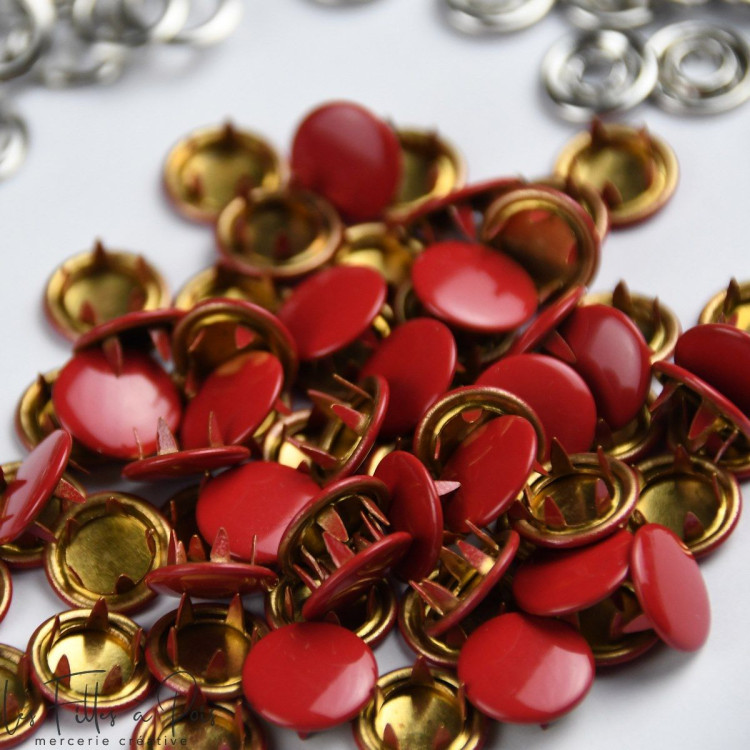 Bouton pression sans couture - 10mm - Lot de 9 - 12 Bouton pression sans couture - 10mm - Lot de 9 - 12