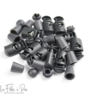 Lot de 10 arrêts et fins de cordons plastique Sélection Les Filles à Pois - Mercerie et Tissus - 4