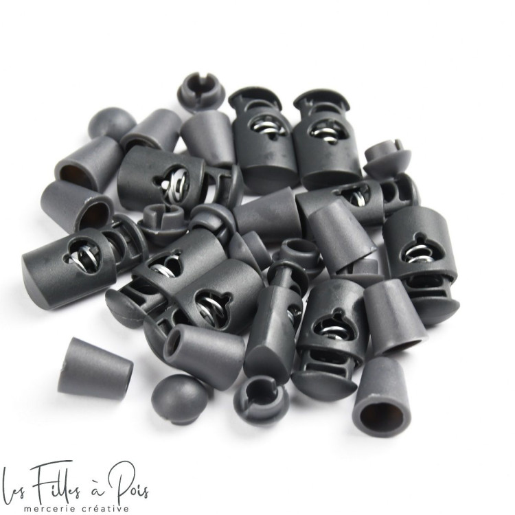 Arrêts et fins de cordons plastique - Lot de 10 - 4 Arrêts et fins de cordons plastique - Lot de 10 - 4