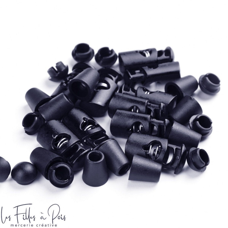 Arrêts et fins de cordons plastique - Lot de 10 - 13 Arrêts et fins de cordons plastique - Lot de 10 - 13