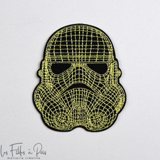 Écusson Clone Trooper "StarWars" - Blanc et noir - Thermocollant Autres marques - Tissus et mercerie - 1