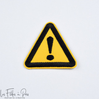 Attention DANGER - Noir et jaune - Thermocollant Autres marques - Tissus et mercerie - 1