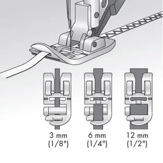 Pied pour bordure fantaisie – Compatible IDT – PFAFF – Pose 3 à 12 mm Pfaff : machines à coudre, surjeteuses Lidl et pièces déta