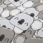 Tissu french terry motif koala collection "Chiller" - Tons gris - Les Filles à Pois ® - Oeko-Tex ® Les Filles à Pois - Design ® 